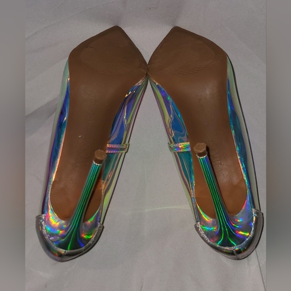 NWT INC International Concepts Lexxa Clear Vinyl Pumps gasoline vinyl - Picture 5 of 7